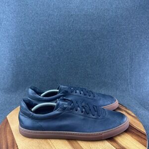 M.Gemi Mens Navy Blue Leather Low Top Sneakers Made in Italy Size 47 US 14